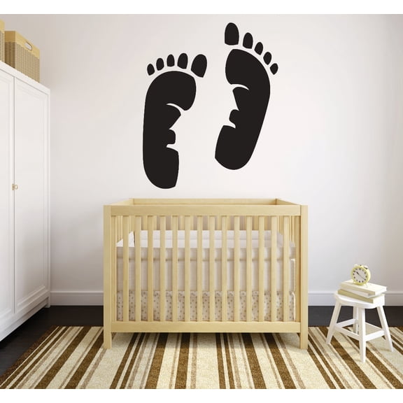Custom Decals Footprints Baby Infant Newborn Boy Girl 20x30"