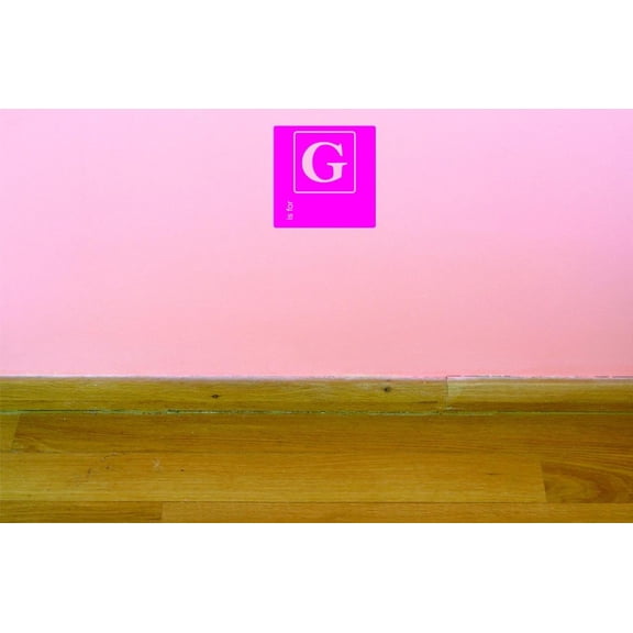 Custom Decals G Is For Alphabet Letter Wall Art Size: 12 X 12 Inches Color: Multi