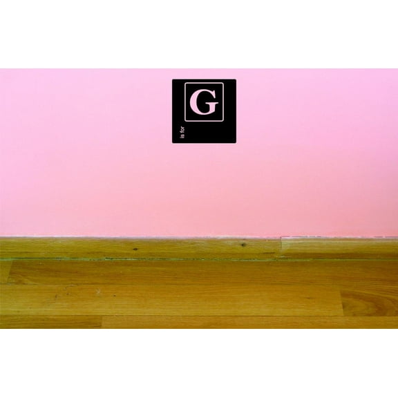Custom Decals G Is For Alphabet Letter Wall Art Size: 18 X 18 Inches Color: Multi