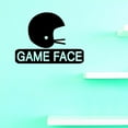 thumbnail image 1 of Custom Decals Game Face Wall Art Size: 12 X 12 Inches Color: Black, 1 of 1