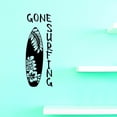 thumbnail image 1 of Custom Decals Gone Surfing Wall Art Size: 16 X 40 Inches Color: Black, 1 of 1