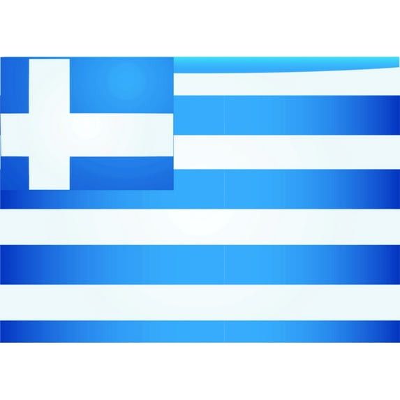 Custom Decals Greece Flag 8 Inches X 12 Inches