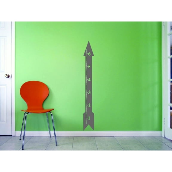 Custom Decals Growth Chart Wall Art Size: 8 X 30 Inches Color: Grey