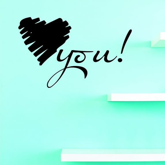 Custom Decals Heart You Wall Art Size: 12 Inches x 18 Inches