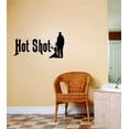 thumbnail image 1 of Custom Decals Hot Shot Letters With Deer Buck Image Animal Hunting Hunter Gun Girl Ladies 10 X 20 Inches, 1 of 1