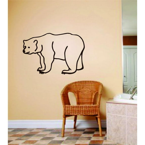 Custom Decals Hunting Bear Zoo Wild Animal Hunting Hunter Man Gun Boys Bed Room Sports Hobbies 16 X 32 Inches