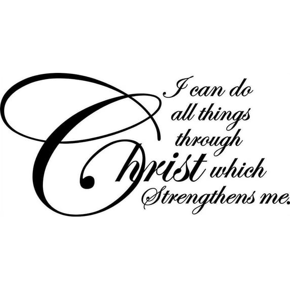 Custom Decals I Can Do All Things Through Christ Which Strengthens Me Kjv 15 X15" -