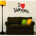 thumbnail image 1 of Custom Decals I Love Vampires Halloween Holiday Seasonal Sign 20x40, 1 of 1