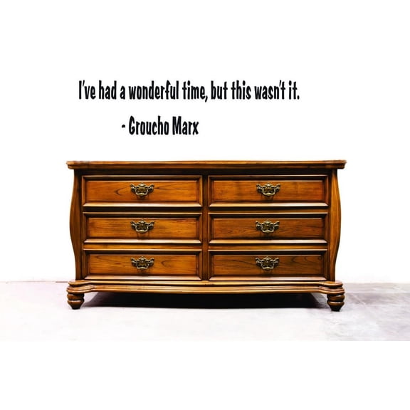 Custom Decals I've Had A Wonderful Time, But It Wasn't It. - Groucho Marx Wall Art Size: 12 X 30 Inches Color: Black
