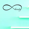 thumbnail image 1 of Custom Decals Infinity Beauty Wall Art Size: 12 X 30 Inches Color: Black, 1 of 1