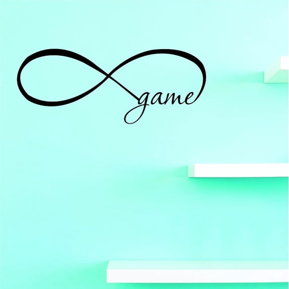Custom Decals Infinity Game Wall Art Size: 8 X 20 Inches Color: Black