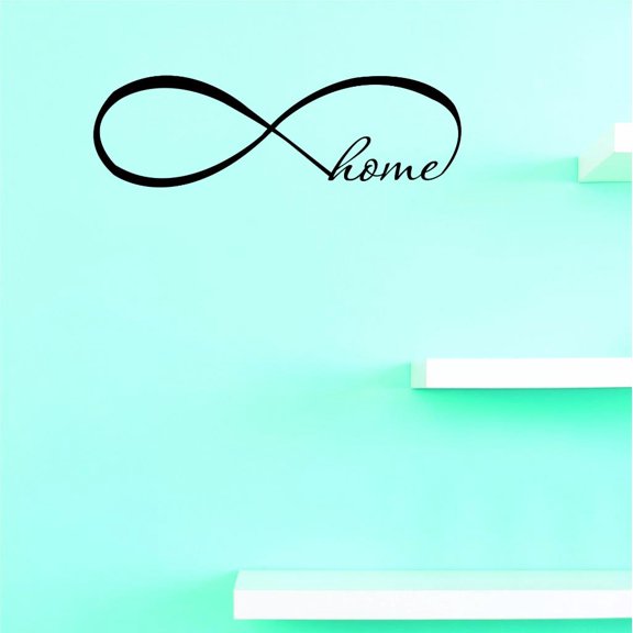 Custom Decals Infinity Home Wall Art Size: 8 X 20 Inches Color: Black