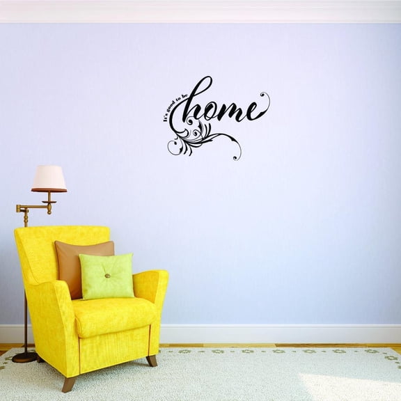Custom Decals It's Good To Be Home Wall Art Size: 16 X 24 Inches Color: Black