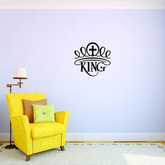 Custom Decals King Wall Art Size: 20 X 30 Inches Color: Black