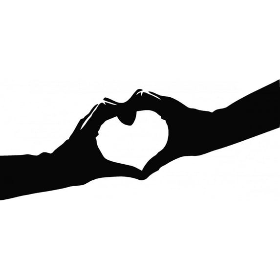 Custom Decals Laptop Skin (Heart) 5 X 15 Inches