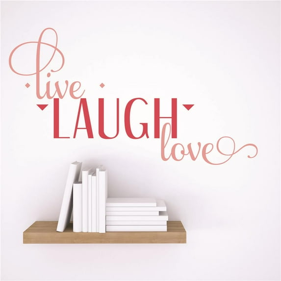 Custom Decals Live Laugh Love Quote 10x10"