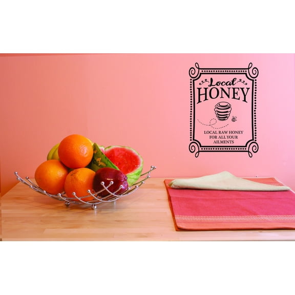 Custom Decals Local Honey Local Raw Honey For All Your Ailments Wall Art Size: 20 Inches x 40 Inches