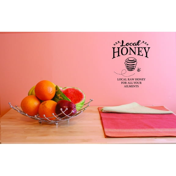 Custom Decals Local Honey Local Raw Honey For All Your Ailments Wall Art Size: 20 Inches x 40 Inches