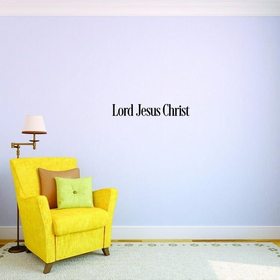 Custom Decals Lord Jesus Christ Wall Art Size: 8 X 30 Inches Color: Black