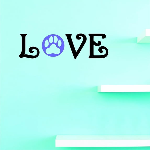 Custom Decals Love Animals Wall Art Size: 8 X 30 Inches Color: Multi