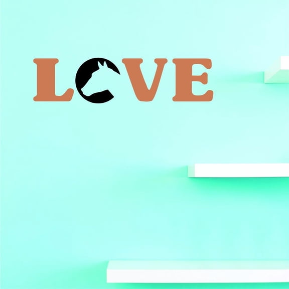 Custom Decals Love Horses Wall Art Size: 6 X 20 Inches Color: Multi