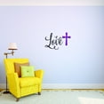 thumbnail image 1 of Custom Decals Love With Cross Wall Art Size: 10 Inches x 20 Inches, 1 of 1