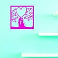 thumbnail image 1 of Custom Decals Marriage Picture Wall Art Size: 18 X 18 Inches Color: Pink, 1 of 1