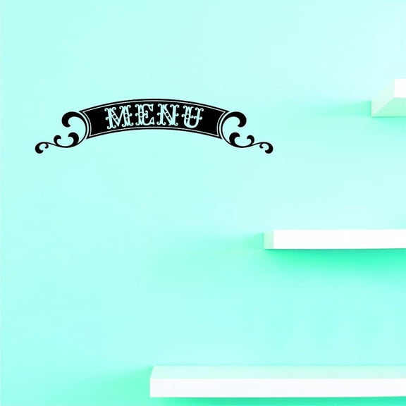 Custom Decals Menu Wall Art Size: 8 X 20 Inches Color: Black