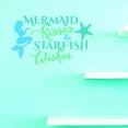thumbnail image 1 of Custom Decals Mermaid Kisses & Starfish Wishes Wall Art Size: 14 X 28 Inches Color: Muti, 1 of 1