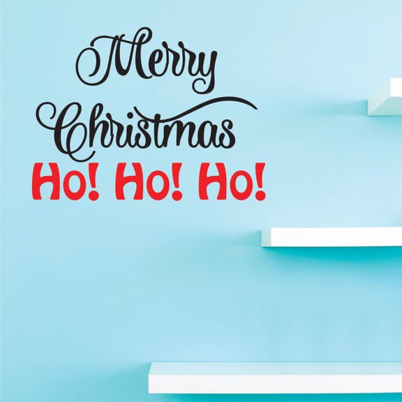 Custom Decals Merry Christmas Ho Ho Ho Wall Art Size: 20 Inches x 20 Inches Color: Multi