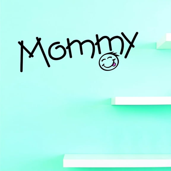 Custom Decals Mommy Wall Art Size: 8 X 20 Inches Color: Black