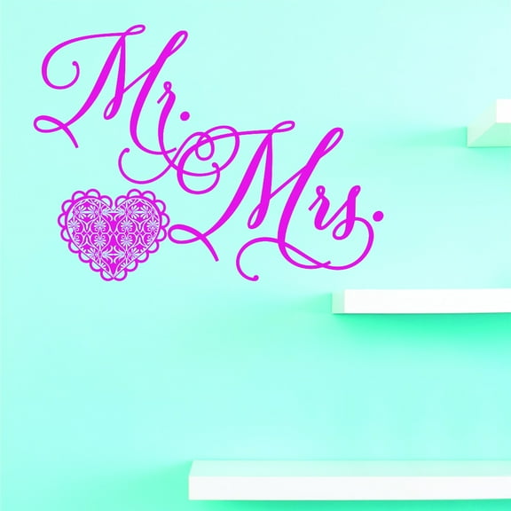Custom Decals Mr. & Mrs. 18 X 18 Inches