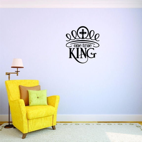 Custom Decals One True King Wall Art Size: 12 X 18 Inches Color: Black