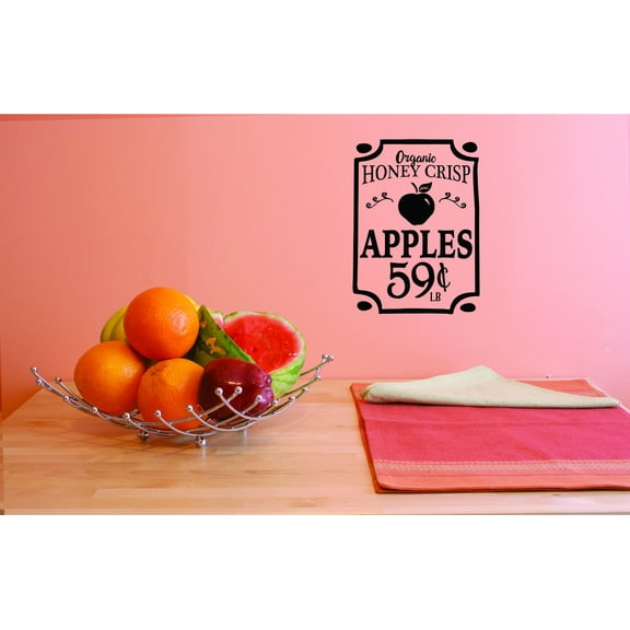 Custom Decals Organic Honey Crisp Apples 59 Cents Wall Art Size: 10 Inches x 20 Inches