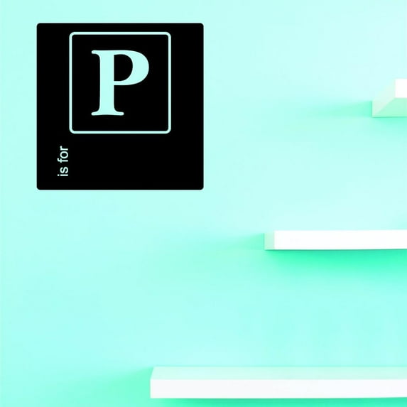Custom Decals P Is For Alphabet Letter Wall Art Size: 16 X 16 Inches Color: Multi
