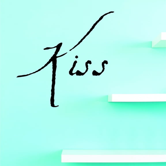 Custom Decals PRICE REDUCED Kiss Wall Art Size: 16 Inches x 16 Inches