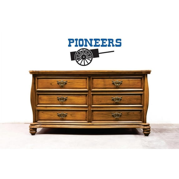 Custom Decals Pioneers Wall Art Size: 10 Inches x 20 Inches Color: Multi