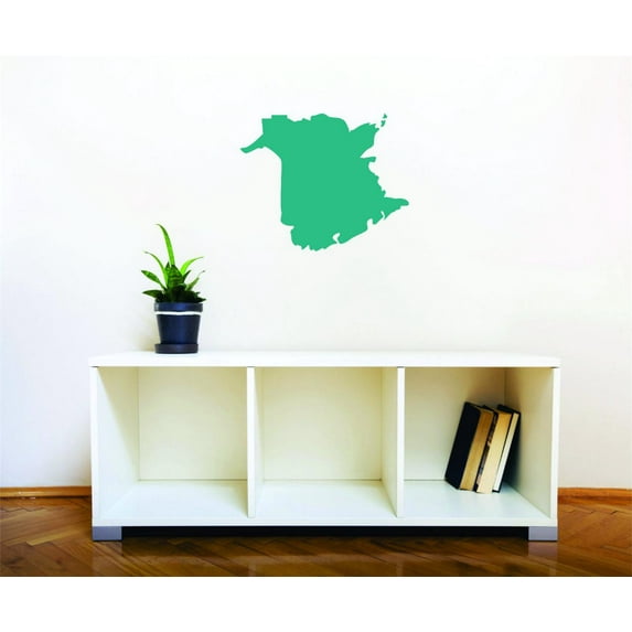 Custom Decals - Prices Reduced Decal Wall Sticker - New Brunswick Canada Canadian Providence Map Home Decor Picture Art 30x50 Inches