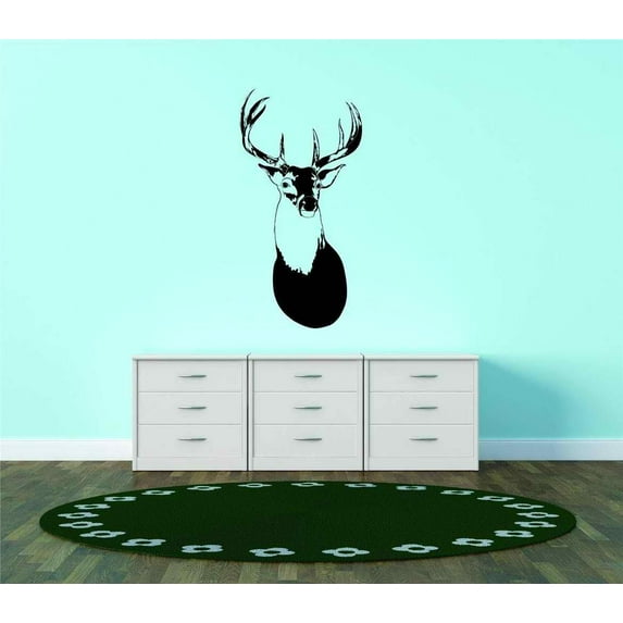 Custom Decals - Prices Reduced Hunting Deer Head Buck Antler Animal Vinyl Wall Vinyl Decor 20x60