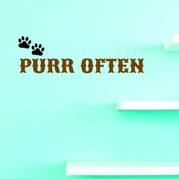 Custom Decals Purr Often 12 X 30 Inches