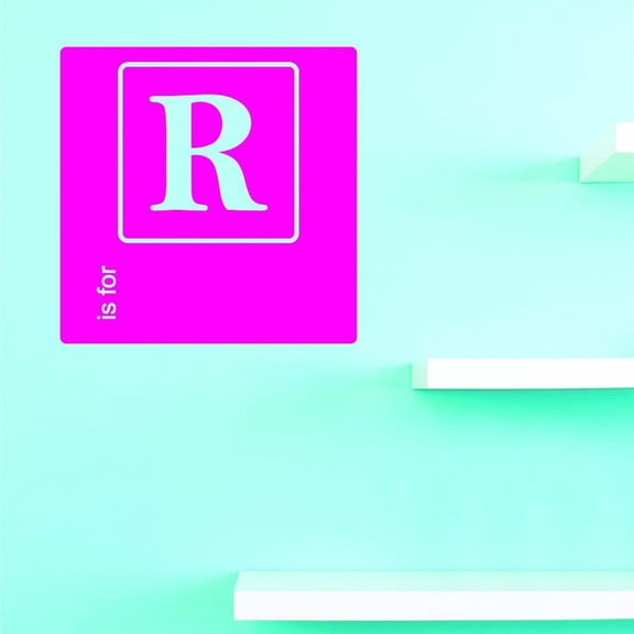 Custom Decals R Is For Alphabet Letter Wall Art Size: 20 X 20 Inches Color: Multi