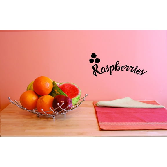 Custom Decals Raspberries Wall Art Size: 12 Inches x 30 Inches