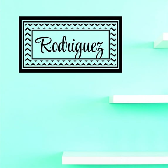 Custom Decals Rectangle Family Frames Wall Art Size: 20 X 40 Inches Color: Black