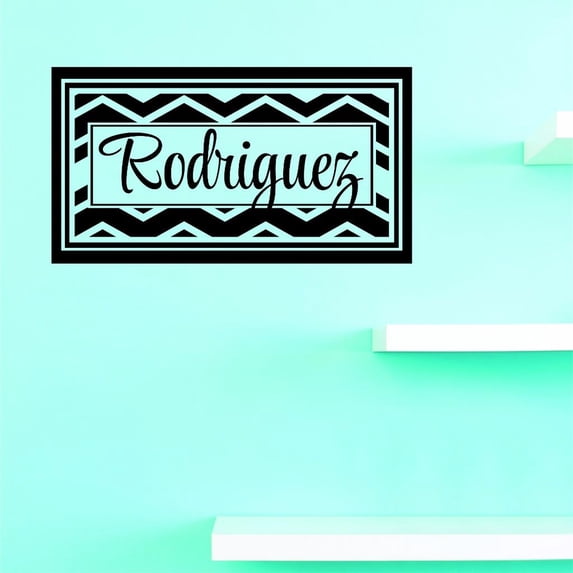Custom Decals Rectangle Family Frames Wall Art Size: 20 X 40 Inches Color: Black