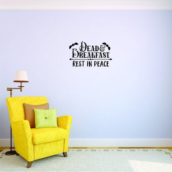 Custom Decals Rest In Peace Wall Art Size: 14 X 28 Inches Color: Black