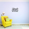 thumbnail image 1 of Custom Decals Rest In Peace Wall Art Size: 14 X 28 Inches Color: Black, 1 of 1