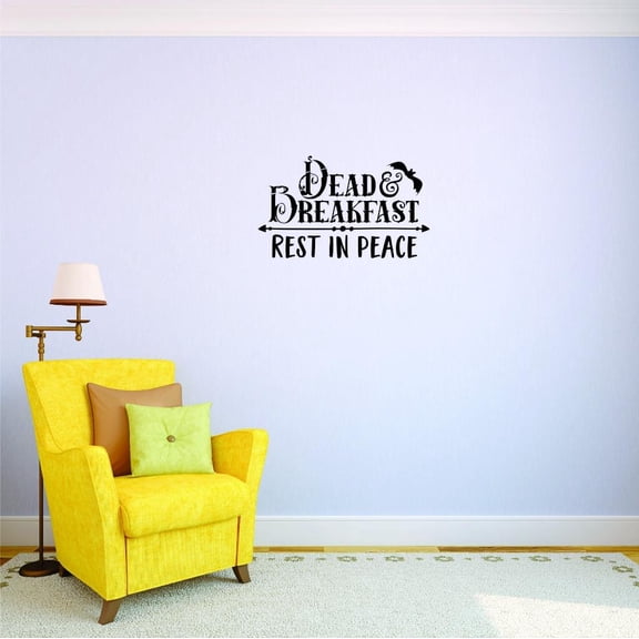 Custom Decals Rest In Peace Wall Art Size: 20 X 40 Inches Color: Black