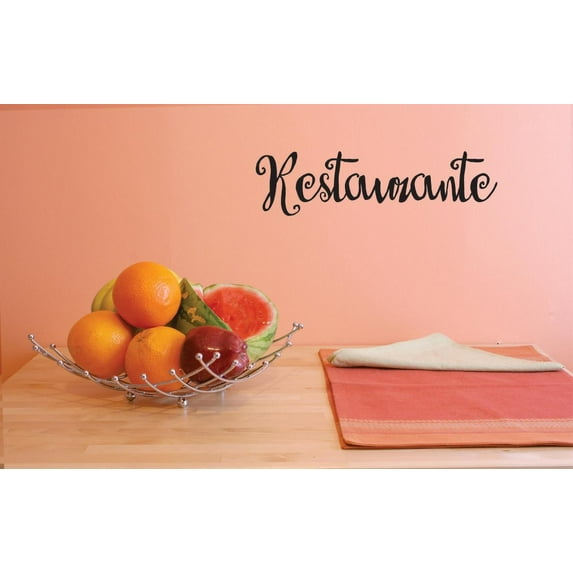Custom Decals Restaurante Wall Art Size: 20 Inches x 30 Inches Color: Black