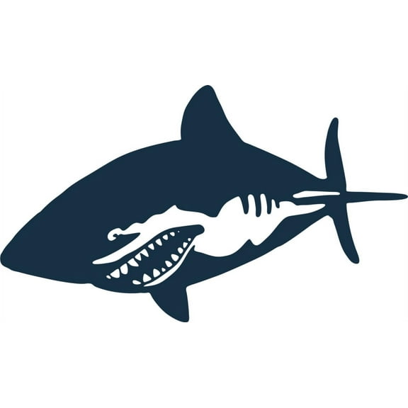 Custom Decals Shark Animal Kids Boys 14 X 28"