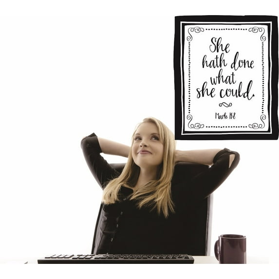Custom Decals She Hath Done What She Could. Mark ; Ible Quote Church Women 20x30 Inches